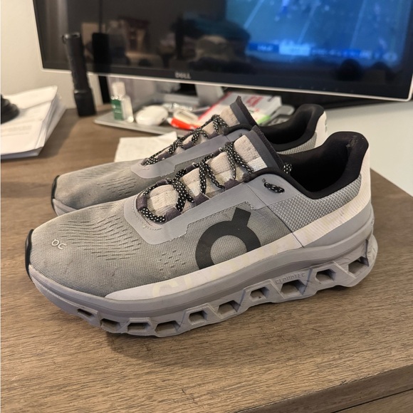 On Cloud Running Cloudmonster Sneakers - Men’s size 10 - Grey and White - Picture 14 of 16